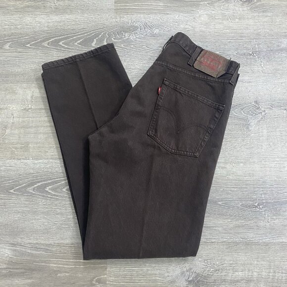 Levi's 501 Jeans Men's 38x34 Brown Denim Straight Leg Button Fly Cotton - Picture 1 of 5